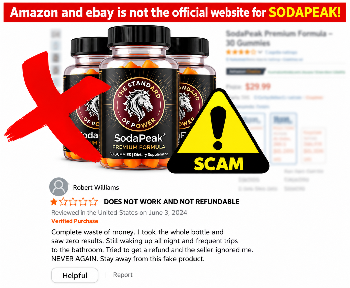 Warning about unauthorized SodaPeak sellers